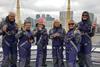 Lin Wilson's group climbing The O2 